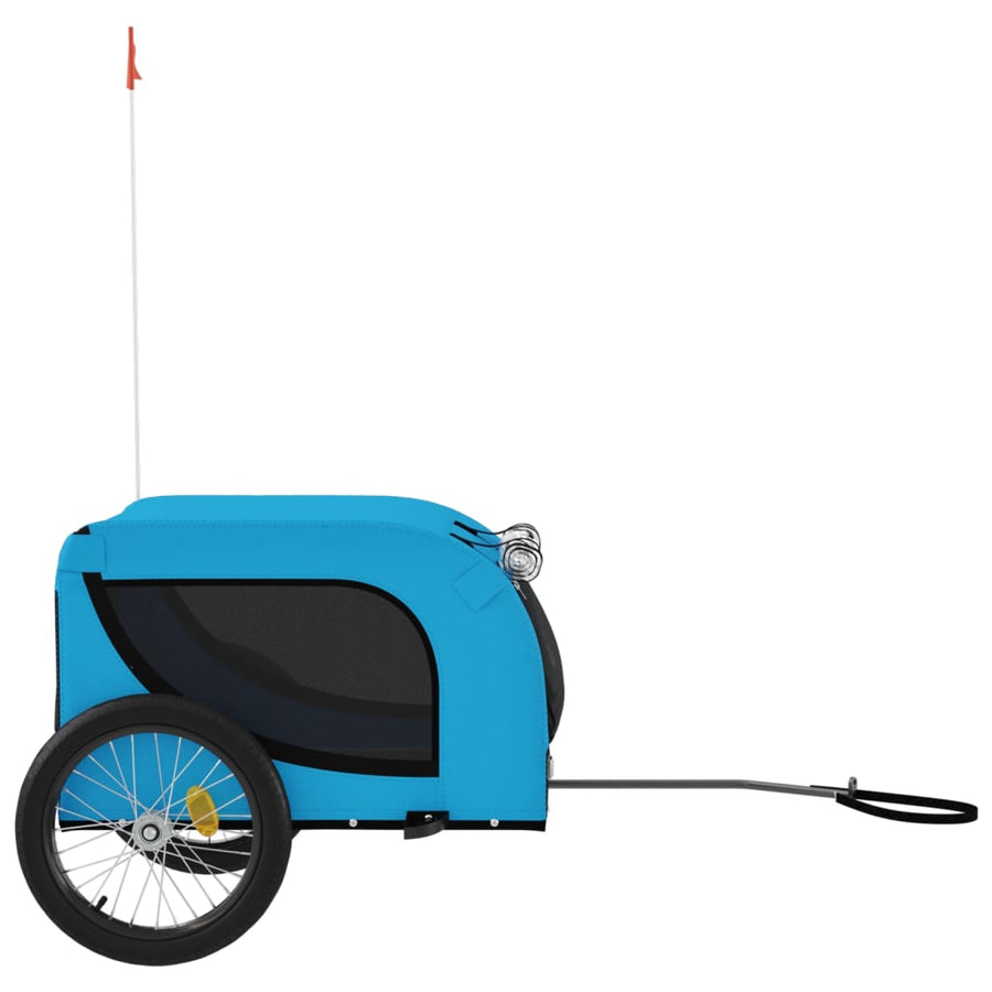 Hondenfietstrailer Oxford Stof En Ijzer En Zwart 136 x 69 x 73.5 cm Blauw