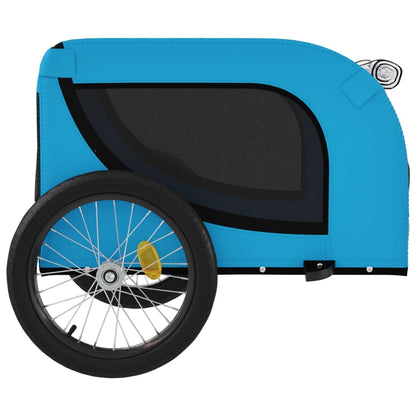 Hondenfietstrailer Oxford Stof En Ijzer En Zwart 136 x 69 x 73.5 cm Blauw