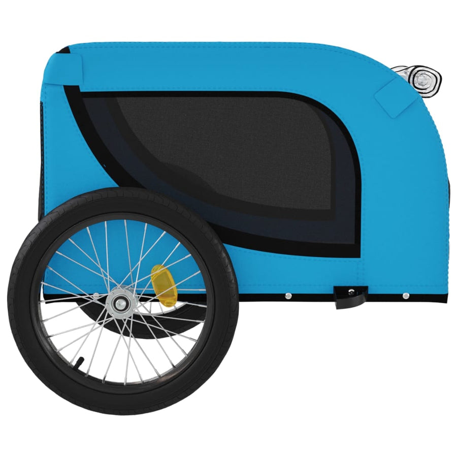 Hondenfietstrailer Oxford Stof En Ijzer En Zwart 136 x 69 x 73.5 cm Blauw