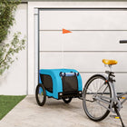 Hondenfietstrailer 136x69x73.5 cm blauw zwart