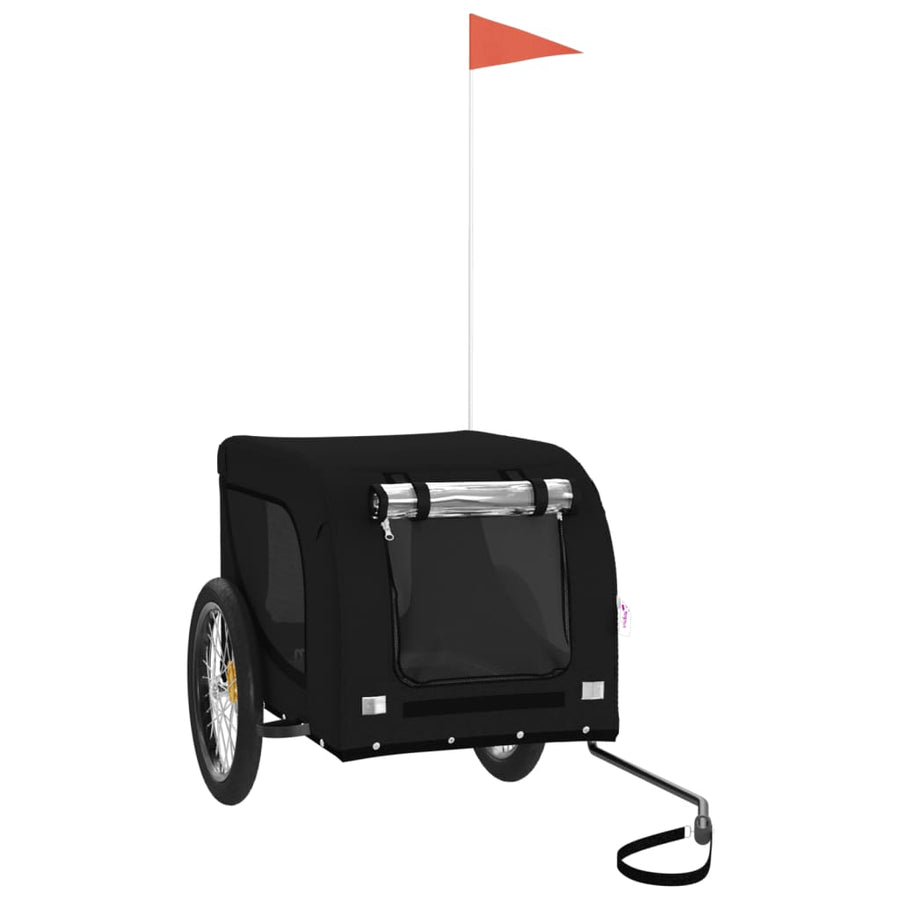 Hondenfietstrailer Oxford Stof En Ijzer 136 x 69 x 73.5 cm Zwart