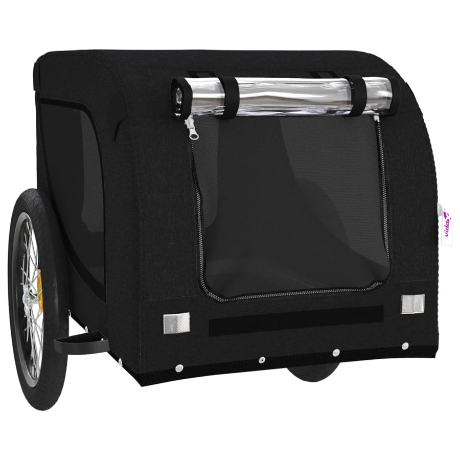 Hondenfietstrailer Oxford Stof En Ijzer 136 x 69 x 73.5 cm Zwart
