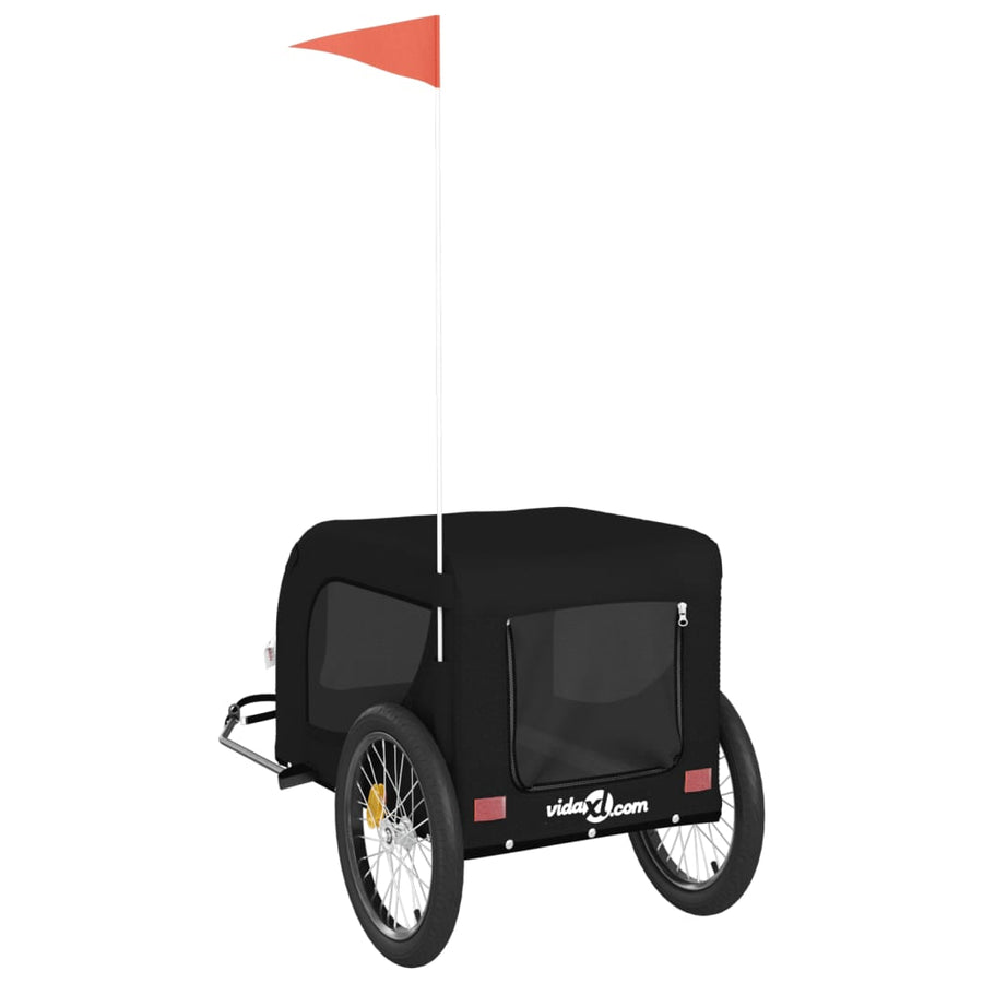 Hondenfietstrailer Oxford Stof En Ijzer 136 x 69 x 73.5 cm Zwart