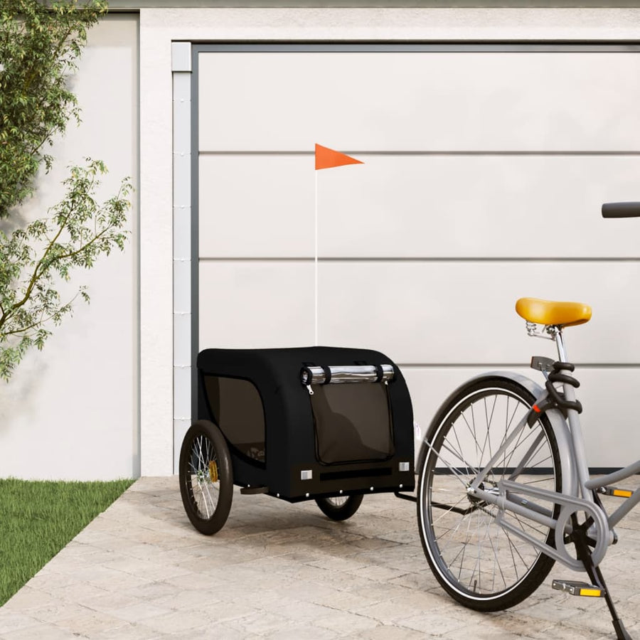Hondenfietstrailer Oxford Stof En Ijzer 136 x 69 x 73.5 cm Zwart