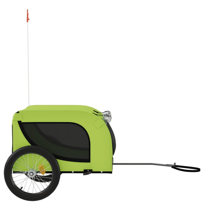Hondenfietstrailer Oxford Stof En Ijzer En Zwart 136 x 69 x 73.5 cm Groen