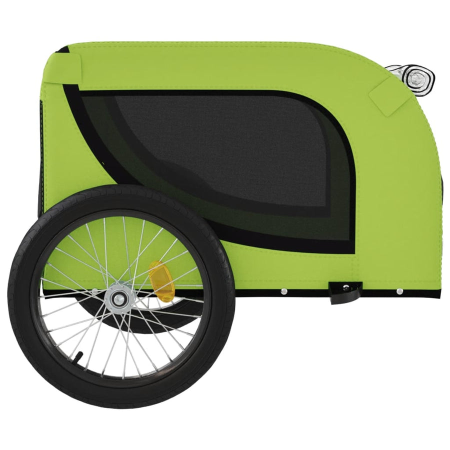 Hondenfietstrailer Oxford Stof En Ijzer En Zwart 136 x 69 x 73.5 cm Groen