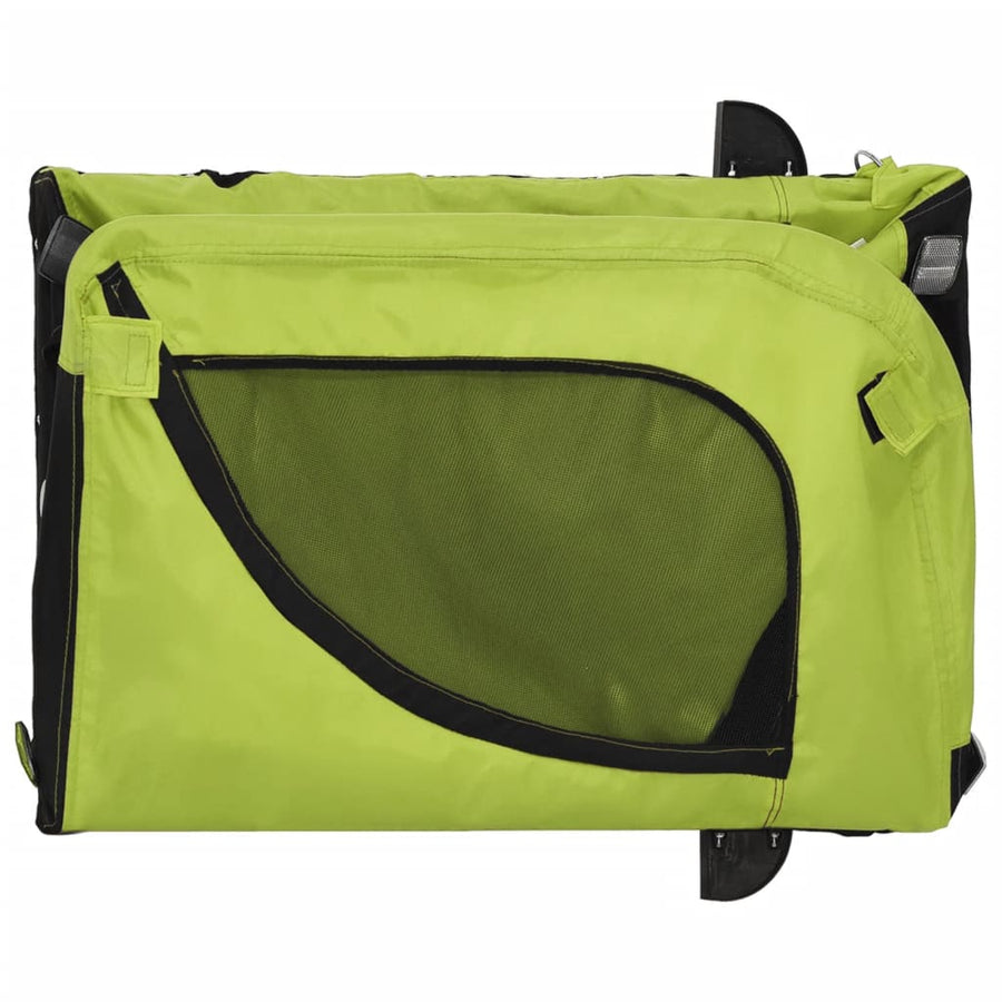 Hondenfietstrailer Oxford Stof En Ijzer En Zwart 136 x 69 x 73.5 cm Groen