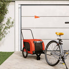 Hondenfietstrailer 125x63x66 cm oranje zwart