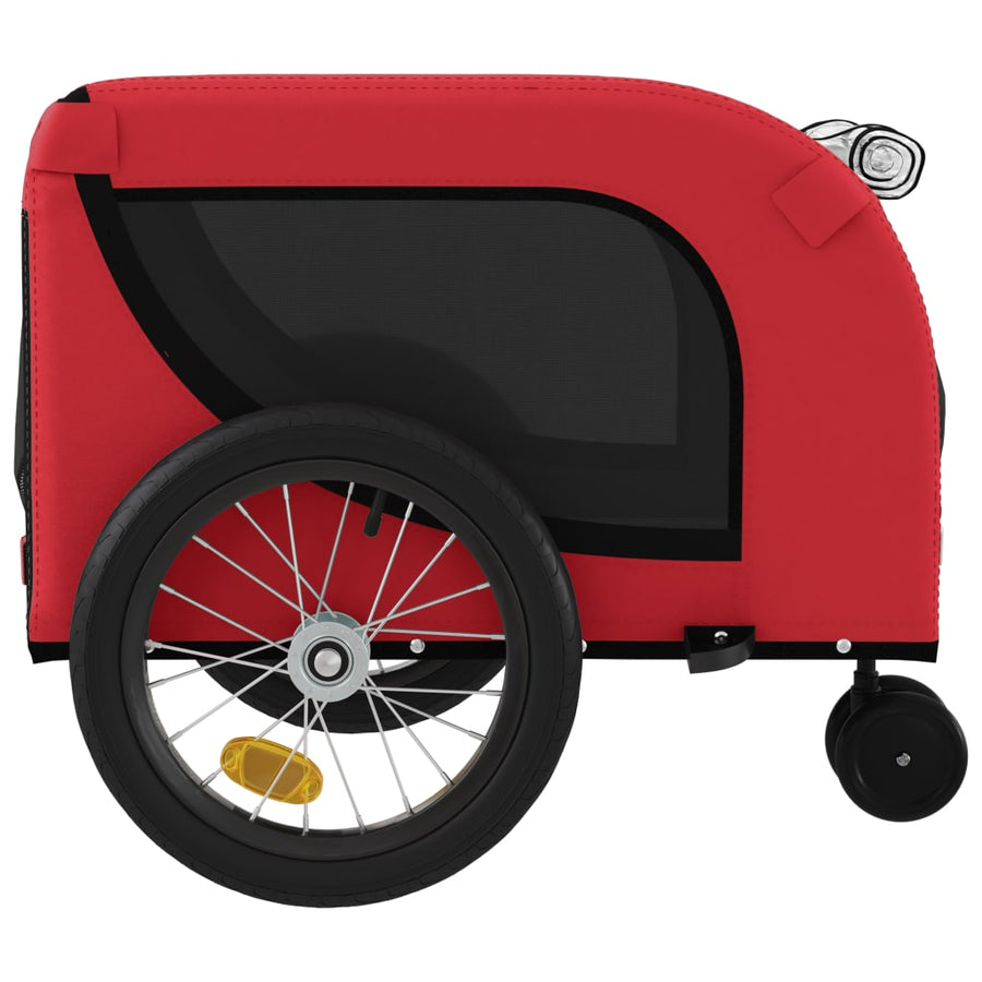 Hondenfietstrailer Oxford Stof En Ijzer 125 x 63 x 66 cm Rood en zwart