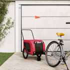 Hondenfietstrailer 125x63x66 cm rood zwart