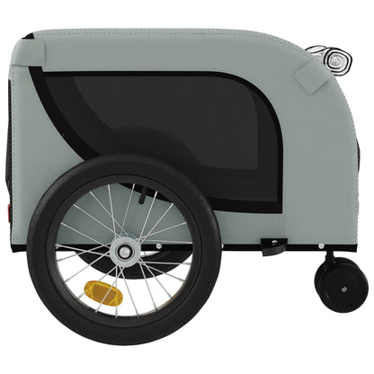 Hondenfietstrailer Oxford Stof En Ijzer 125 x 63 x 66 cm Grijs en zwart