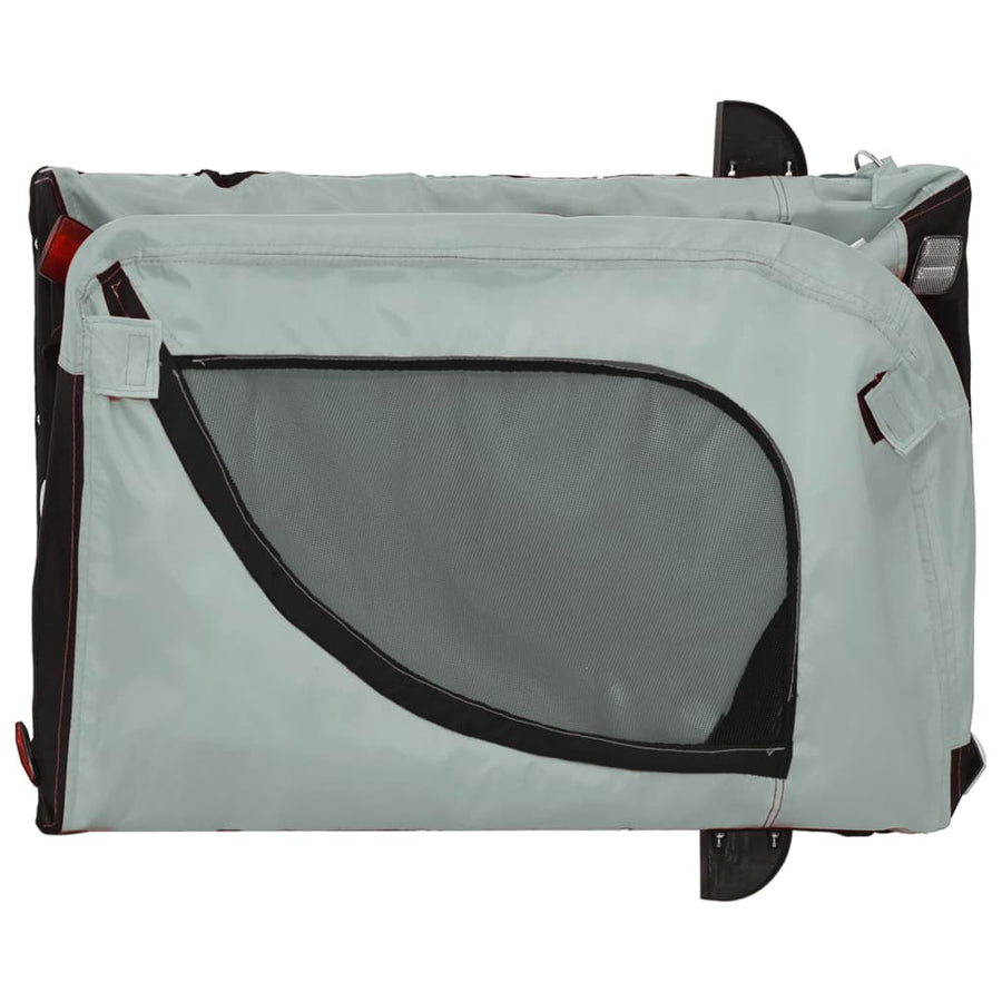 Hondenfietstrailer Oxford Stof En Ijzer 125 x 63 x 66 cm Grijs en zwart