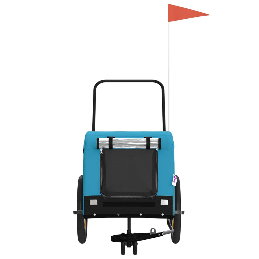 Hondenfietstrailer Oxford Stof En Ijzer 125 x 63 x 66 cm Blauw en zwart