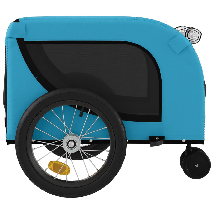 Hondenfietstrailer Oxford Stof En Ijzer 125 x 63 x 66 cm Blauw en zwart