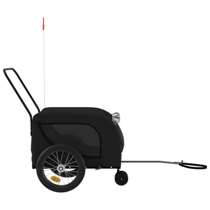 Hondenfietstrailer Oxford Stof En Ijzer Zwart 125 x 63 x 66 cm Zwart (met handvat)