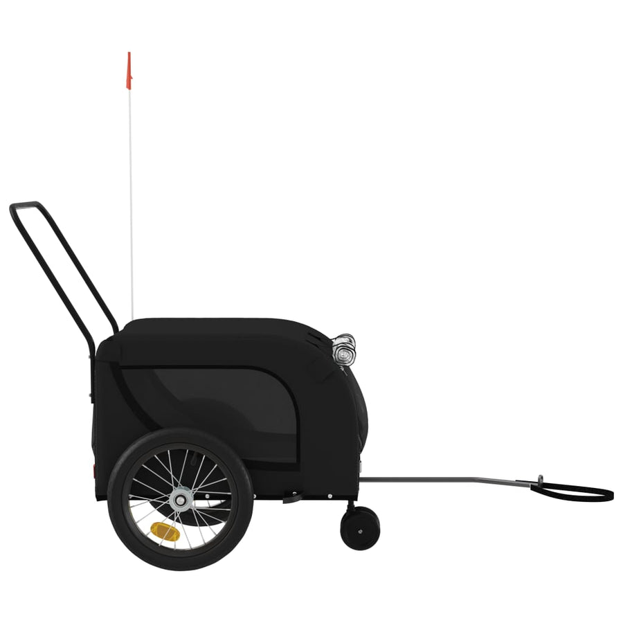 Hondenfietstrailer Oxford Stof En Ijzer Zwart 125 x 63 x 66 cm Zwart (met handvat)