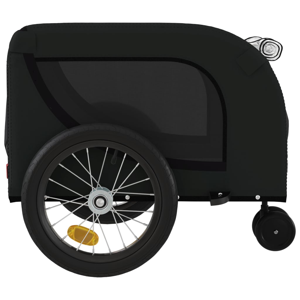 Hondenfietstrailer Oxford Stof En Ijzer Zwart 125 x 63 x 66 cm Zwart (met handvat)