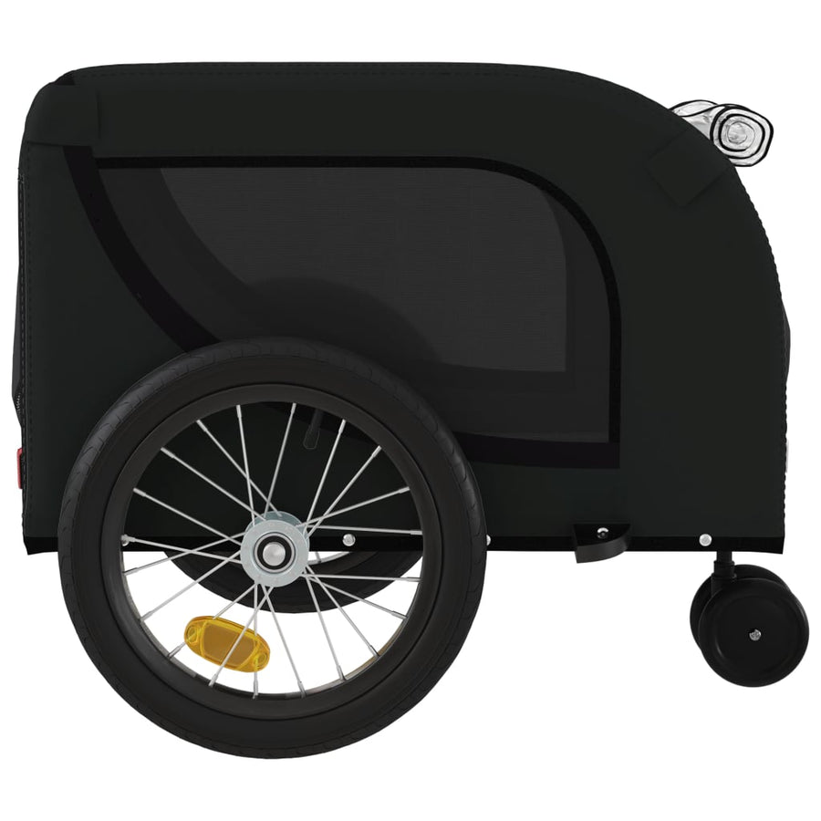 Hondenfietstrailer Oxford Stof En Ijzer Zwart 125 x 63 x 66 cm Zwart (met handvat)