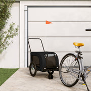 Hondenfietstrailer 125x63x66 cm zwart oxfordstof