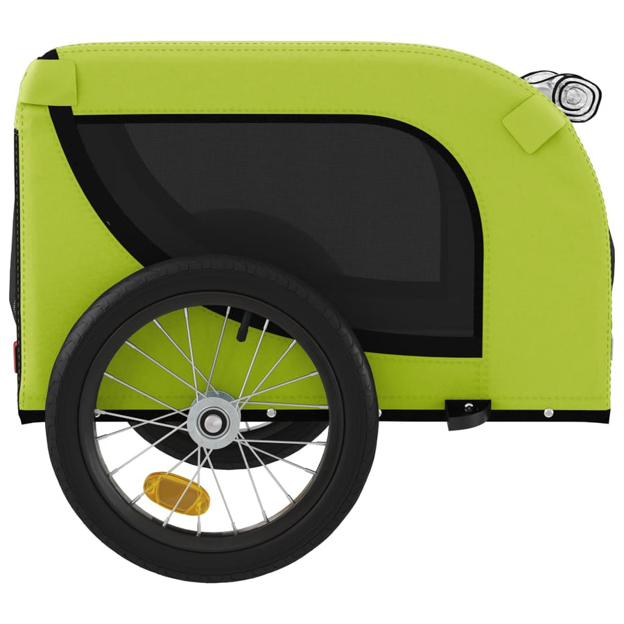 Hondenfietstrailer Oxford Stof En Ijzer 125 x 63 x 66 cm Groen en zwart