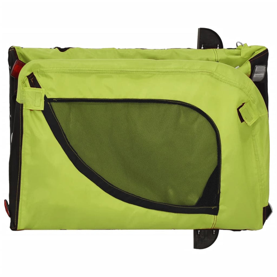 Hondenfietstrailer Oxford Stof En Ijzer 125 x 63 x 66 cm Groen en zwart