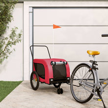 Hondenfietstrailer Oxford Stof En Ijzer 134 x 68 x 74 cm Rood en zwart