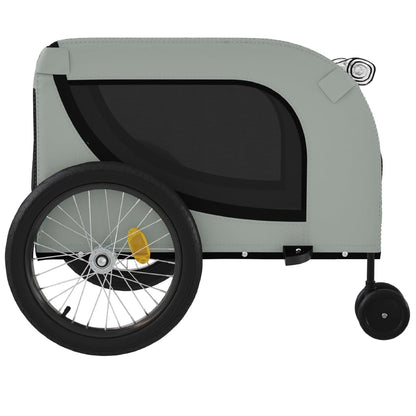 Hondenfietstrailer Oxford Stof En Ijzer 134 x 68 x 74 cm Grijs en zwart