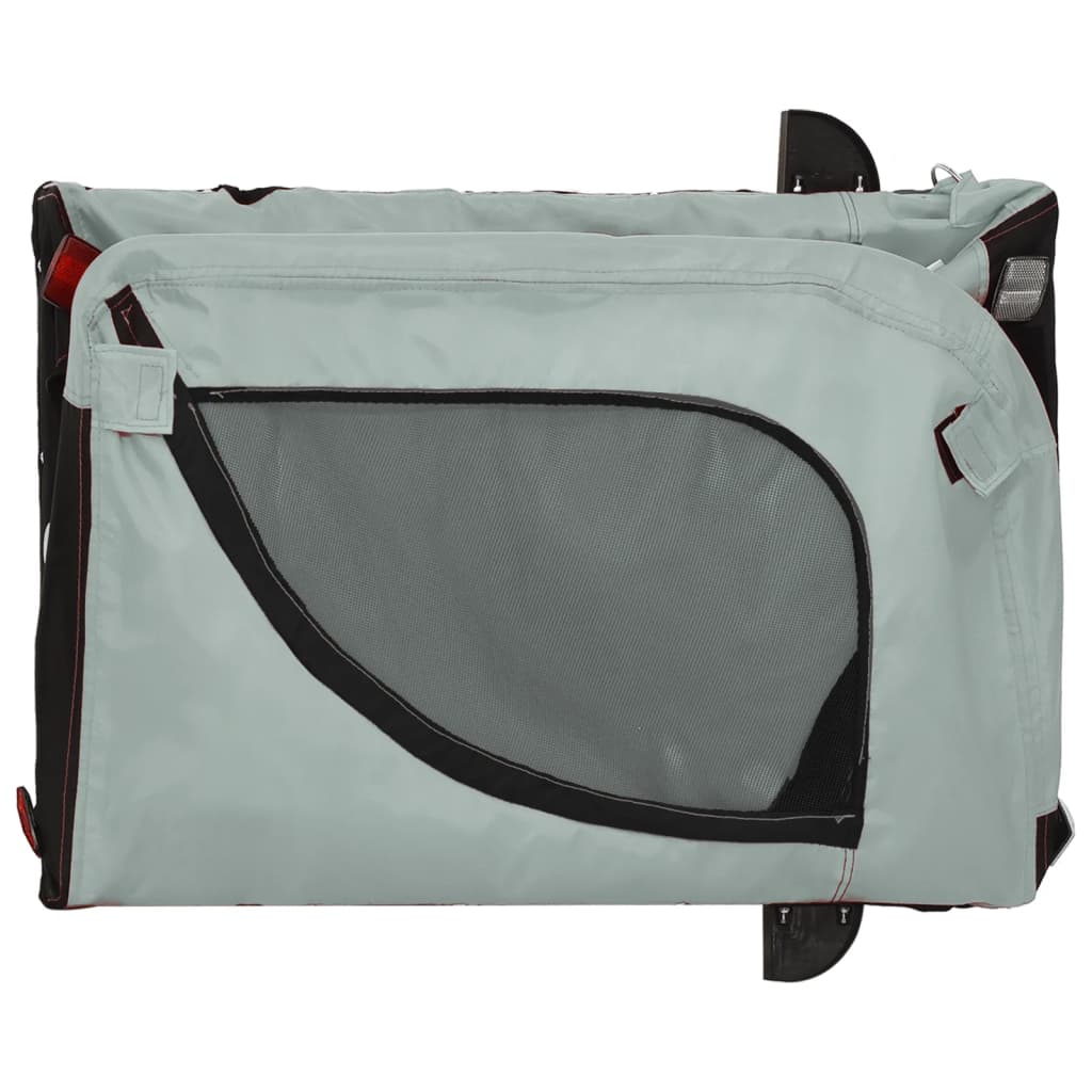 Hondenfietstrailer Oxford Stof En Ijzer 134 x 68 x 74 cm Grijs en zwart