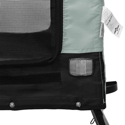 Hondenfietstrailer Oxford Stof En Ijzer 134 x 68 x 74 cm Grijs en zwart