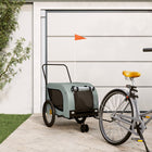 Hondenfietstrailer 134x68x74 cm grijs zwart