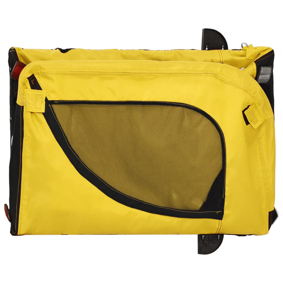 Hondenfietstrailer Oxford Stof En Ijzer 134 x 68 x 74 cm Geel en zwart