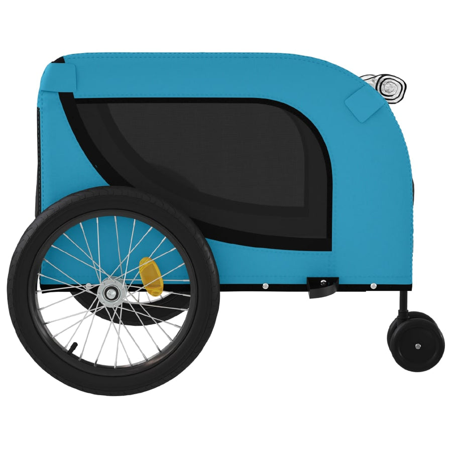 Hondenfietstrailer Oxford Stof En Ijzer 134 x 68 x 74 cm Blauw en zwart