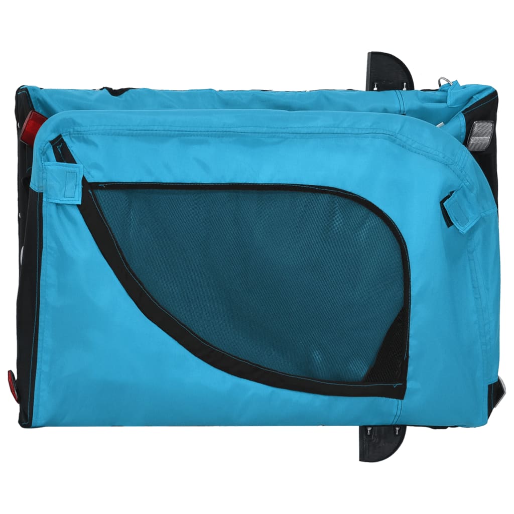 Hondenfietstrailer Oxford Stof En Ijzer 134 x 68 x 74 cm Blauw en zwart