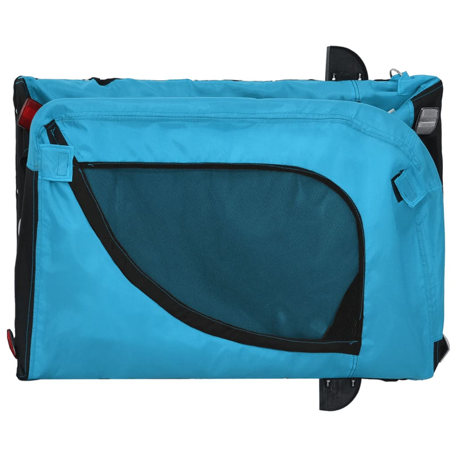 Hondenfietstrailer Oxford Stof En Ijzer 134 x 68 x 74 cm Blauw en zwart
