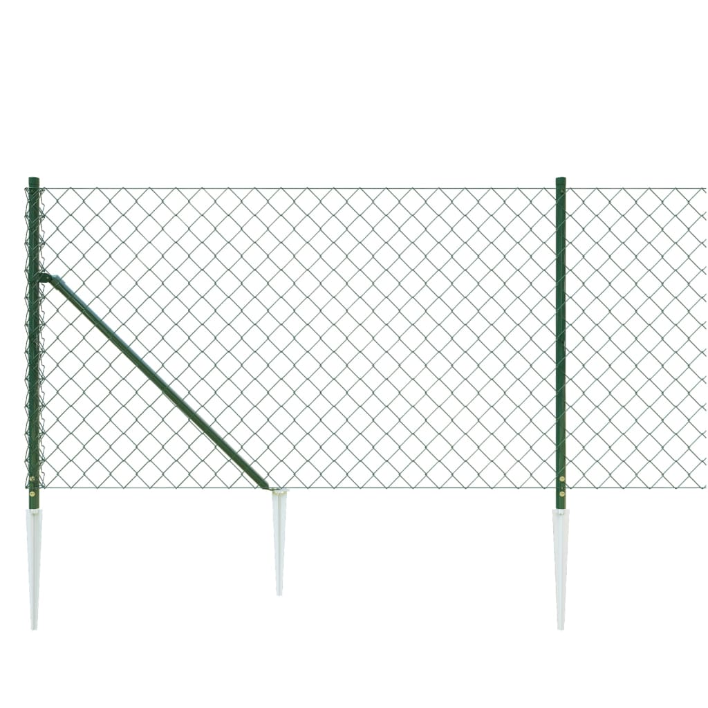 Gaashek met grondankers 1x10 m groen 1 x 25 m Groen