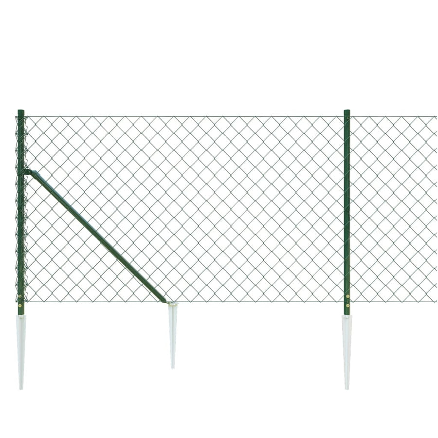 Gaashek met grondankers 1x10 m groen 1 x 25 m Groen