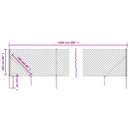 Gaashek met grondankers 1x10 m groen 1 x 25 m Groen