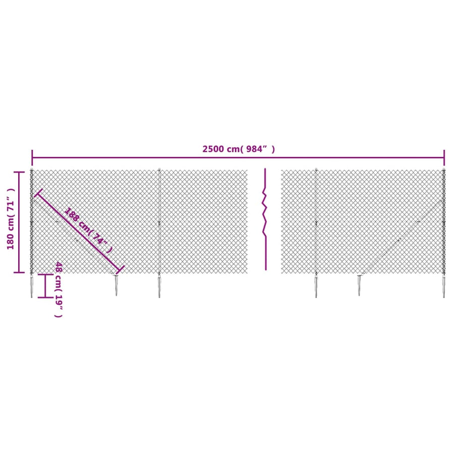 Gaashek Met Grondankers 1,8X25 M Groen