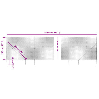 Gaashek met grondankers 2x25 m groen 2 x 25 m Groen