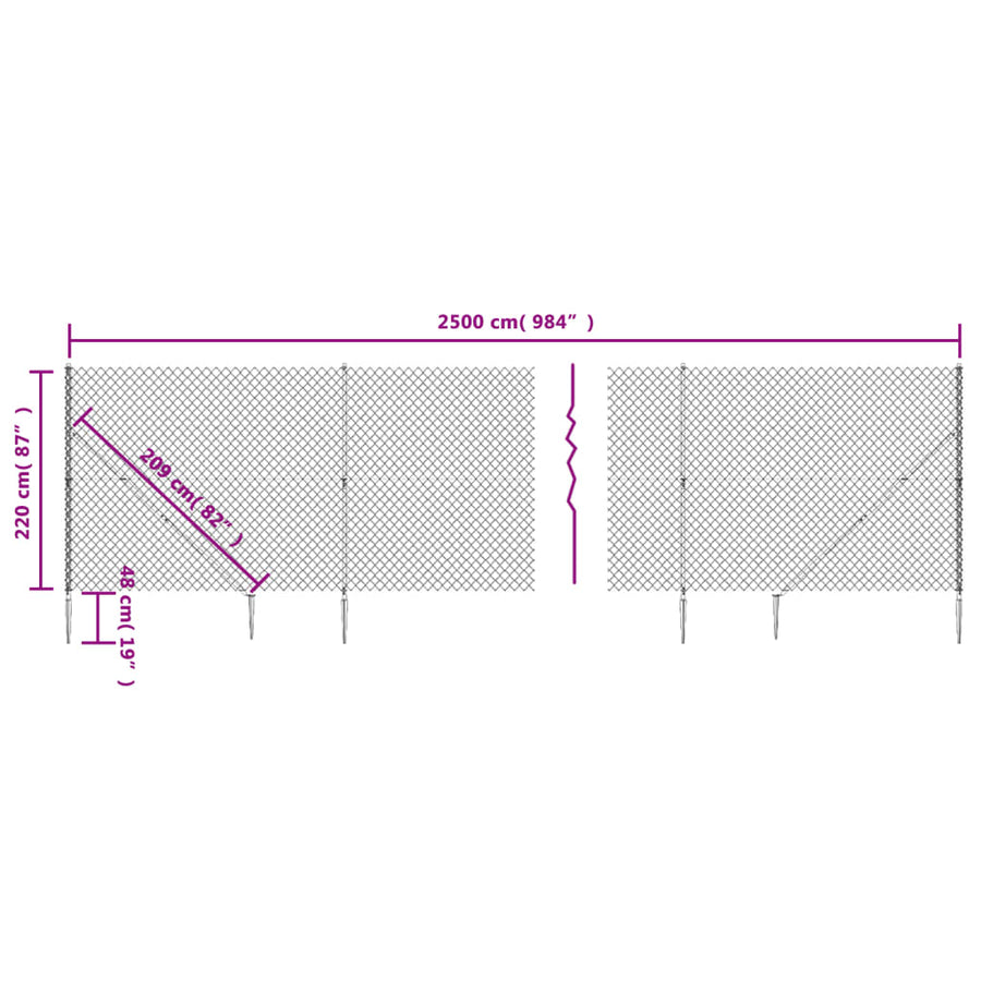 Gaashek Met Grondankers 2,2X25 M Groen