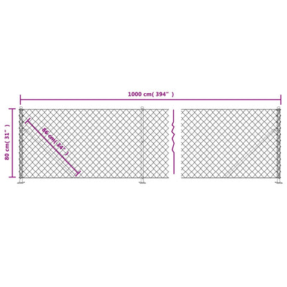 Gaashek met flens 0,8x10 m groen 0.8 x 10 m Groen
