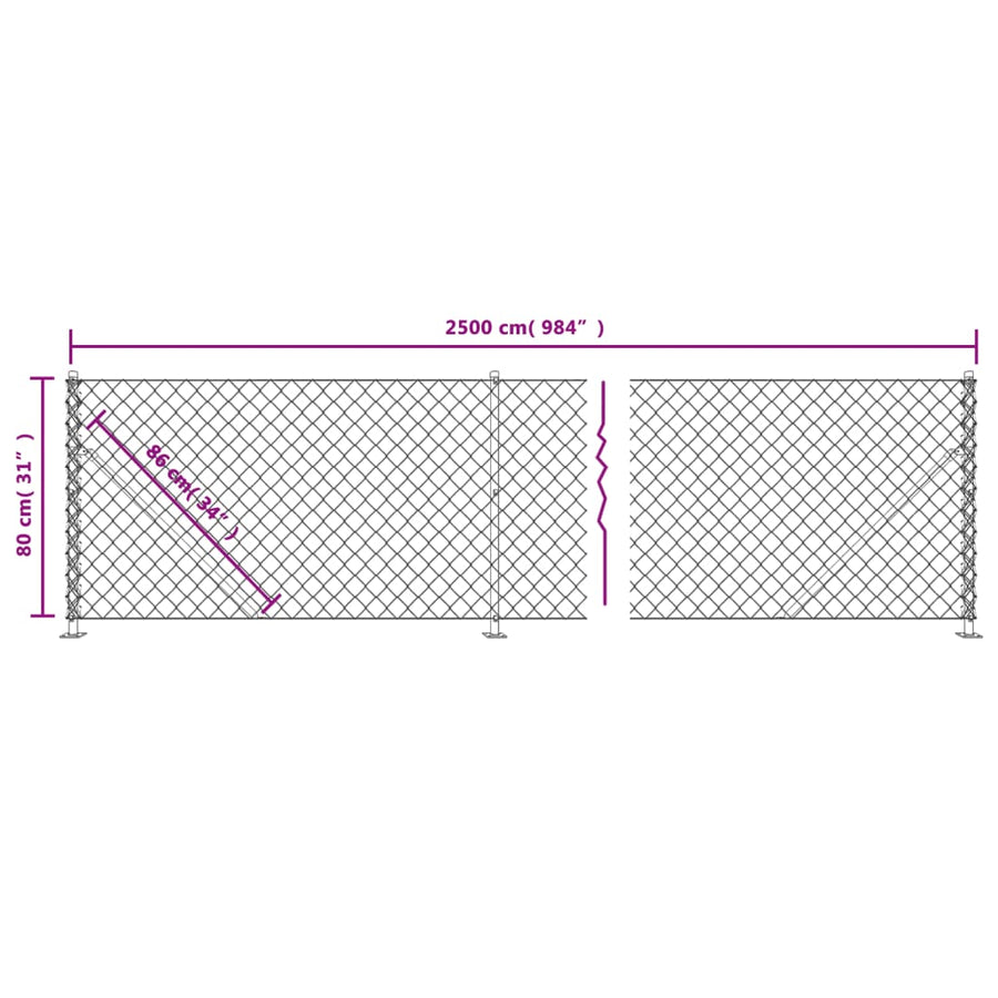 Gaashek Met Flens 0,8X25 M Groen