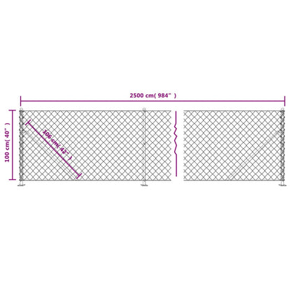 Gaashek met flens 1x25 m groen 1 x 25 m Groen