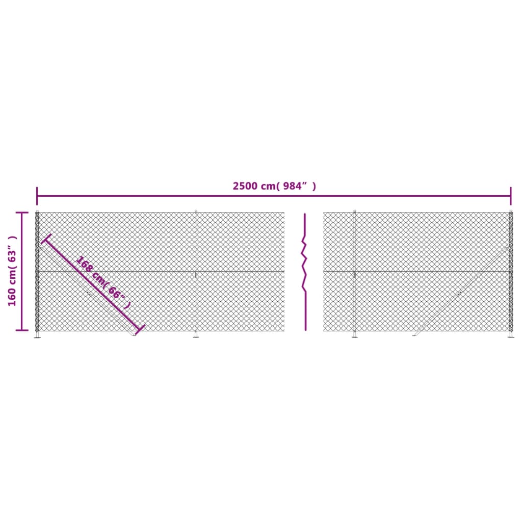 Gaashek met flens 1,6x25 m groen 1.6 x 25 m Groen
