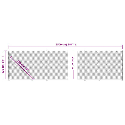Gaashek met flens 2,2x25 m groen 2.2 x 25 m Groen