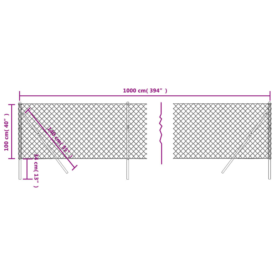 Gaashek 1x10 m antracietkleurig 1 x 10 m Antraciet