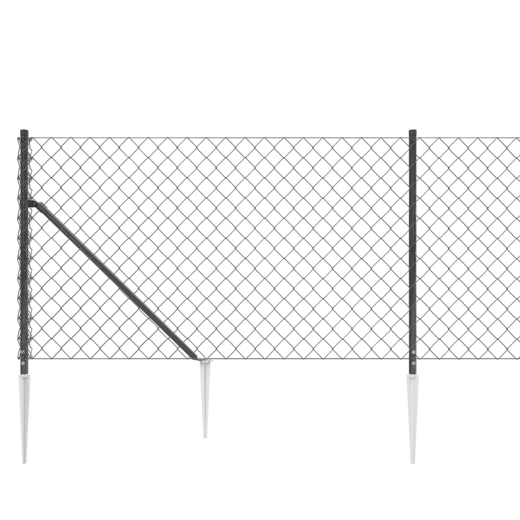 Gaashek met grondankers 0,8x25 m antracietkleurig 0.8 x 25 m Antraciet