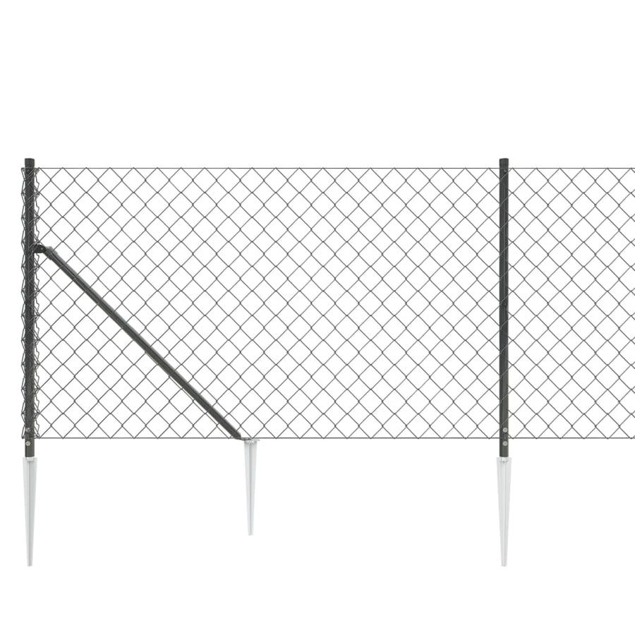Gaashek met grondankers 0,8x25 m antracietkleurig 0.8 x 25 m Antraciet