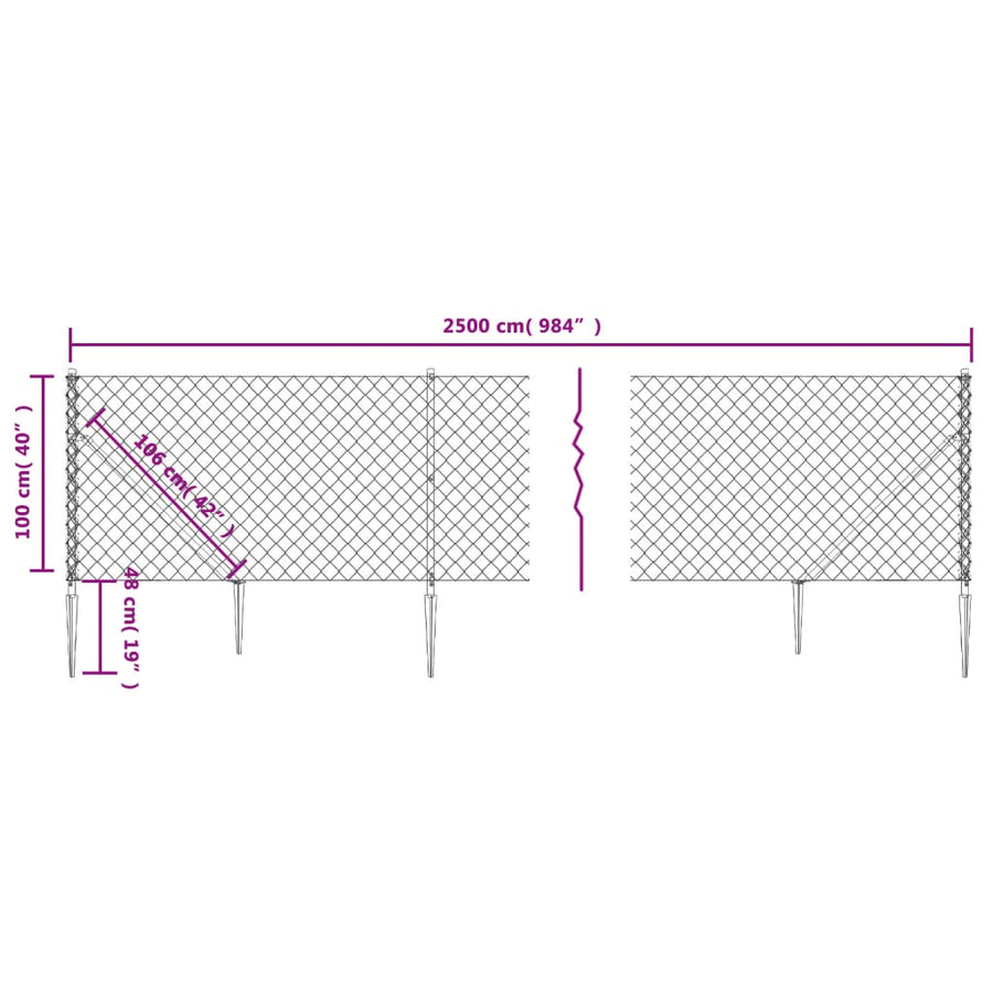 Gaashek Met Grondankers 1X25 M Antracietkleurig