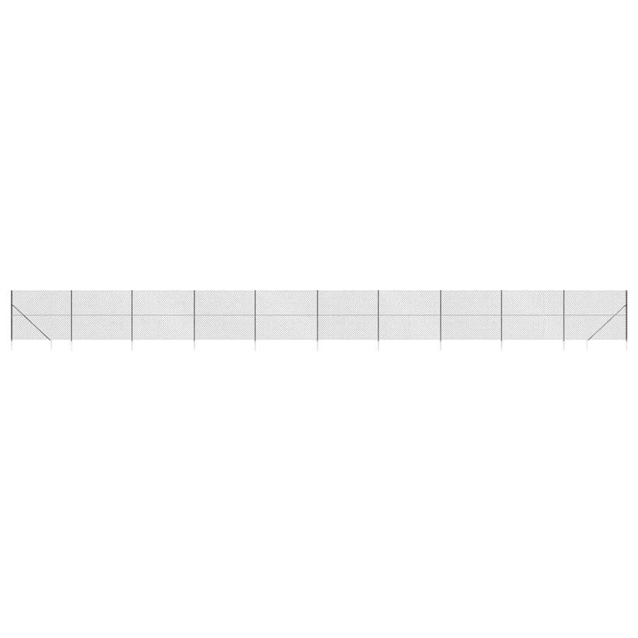 Gaashek met grondankers 1,8x25 m antracietkleurig 1.8 x 25 m Antraciet